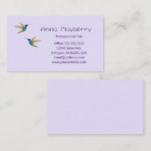 Visitekaartje van vogels (Voorkant / Achterkant)