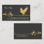 Visitekaartje van vogels (bruin) (Voorkant / Achterkant)