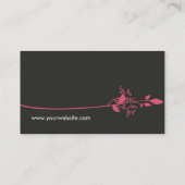 Visitekaartje van vogels (roze) (Achterkant)