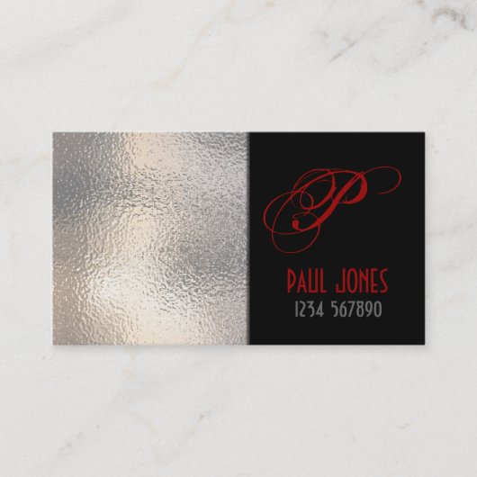 Visitekaartje van voorglas (Voorkant)