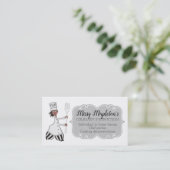 Visitekaartje van vrouwelijke chef-kok-Amerikaanse (Staand voorkant)