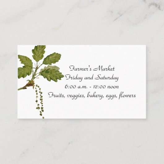 Visitekaartje van vruchten en bessen (Achterkant)