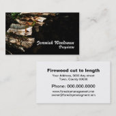 Visitekaartje van vuurhout (Voorkant / Achterkant)