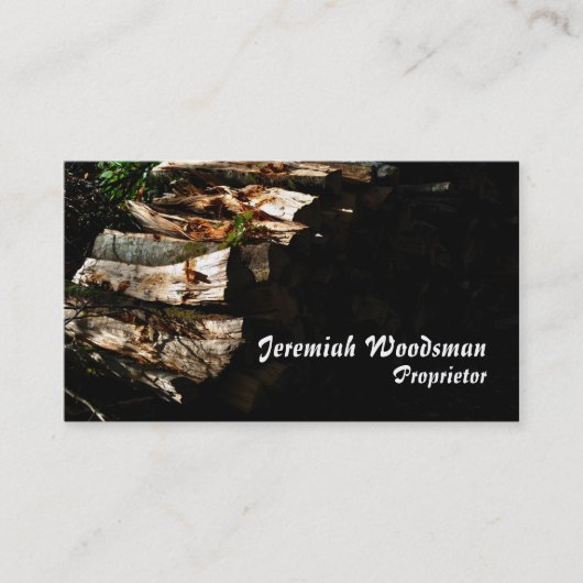 Visitekaartje van vuurhout (Voorkant)