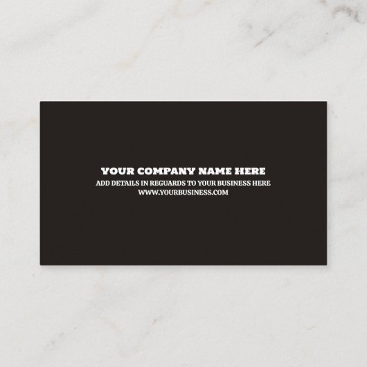 Visitekaartje van vuurhout (Achterkant)