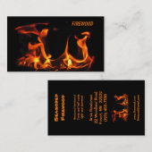 Visitekaartje van vuurhout (Voorkant / Achterkant)