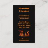 Visitekaartje van vuurhout (Achterkant)