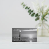 Visitekaartje van vuurtoren van zwart-wit (Staand voorkant)