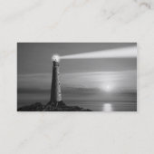 Visitekaartje van vuurtoren van zwart-wit (Achterkant)