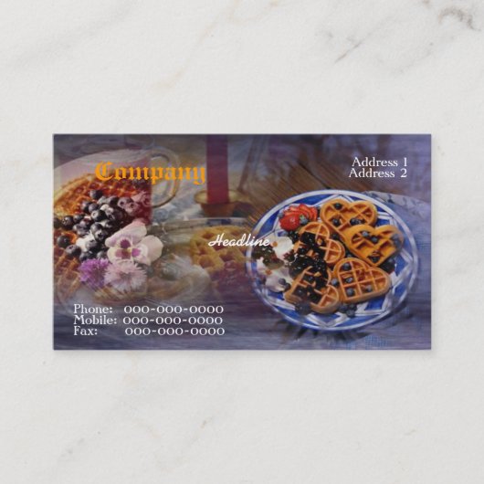 Visitekaartje van wafels (Voorkant)