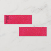 Visitekaartje van warmroze glitter (Voorkant / Achterkant)