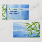 Visitekaartje van water en bamboe (Voorkant / Achterkant)