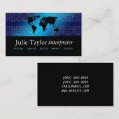 Visitekaartje van wereldvlaggentolk (Voorkant / Achterkant)