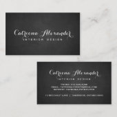 Visitekaartje van whimsical Script Chalkboard (Voorkant / Achterkant)