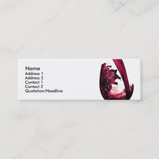 Visitekaartje van wijn (Voorkant)