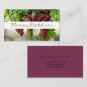 Visitekaartje van wijndruiven van wijngaarden van  (Voorkant / Achterkant)