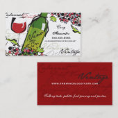 Visitekaartje van wijngaarden (Voorkant / Achterkant)