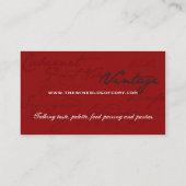 Visitekaartje van wijngaarden (Achterkant)