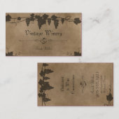 Visitekaartje van wijngaarden - Druivenwijn (Voorkant / Achterkant)