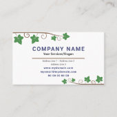 Visitekaartje van wijngaarden met wijnstok (Voorkant)