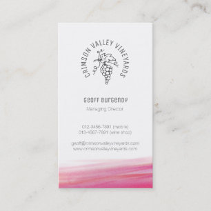 Visitekaartje van wijngaarden rode wijngaarden