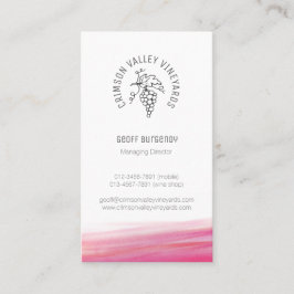 Visitekaartje van wijngaarden rode wijngaarden