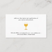 Visitekaartje van wijnglas (Achterkant)