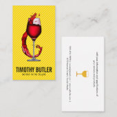 Visitekaartje van wijnglas (Voorkant / Achterkant)