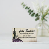 visitekaartje van wijnglazen druiven voor catering (Staand voorkant)