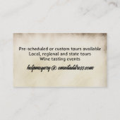 visitekaartje van wijnglazen druiven voor catering (Achterkant)