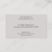 Visitekaartje van wijnvaten (Achterkant)