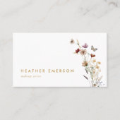 Visitekaartje van wilde bloemen (Voorkant)