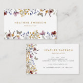 Visitekaartje van wilde bloemen (Voorkant / Achterkant)