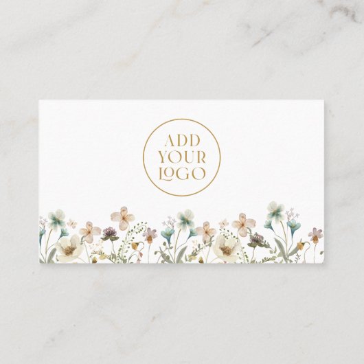 Visitekaartje van wilde bloemen (Achterkant)