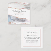 Visitekaartje van witte en Roos goudhagel (Voorkant / Achterkant)