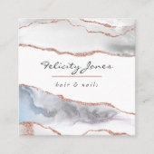 Visitekaartje van witte en Roos goudhagel (Voorkant)