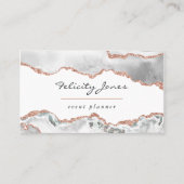 Visitekaartje van witte en Roos goudhagel (Voorkant)