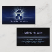 Visitekaartje van wolfraamglanswoningen (Voorkant / Achterkant)