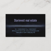 Visitekaartje van wolfraamglanswoningen (Achterkant)