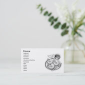 Visitekaartje van zeehonden (Staand voorkant)