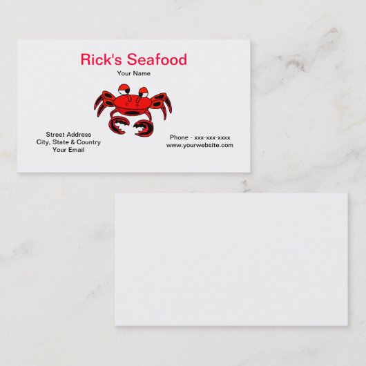 Visitekaartje van zeehonden (Voorkant / Achterkant)