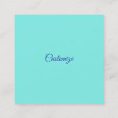 Visitekaartje van zeemeermin met regenboogharing (Achterkant)