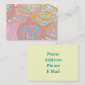 Visitekaartje van zeeschelpen (Voorkant / Achterkant)