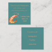 Visitekaartje van zeevoedsel. (Voorkant / Achterkant)