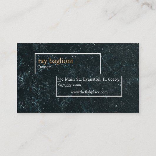 visitekaartje van zeevruchten (Achterkant)