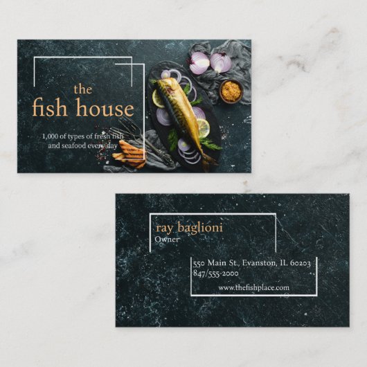 visitekaartje van zeevruchten (Voorkant / Achterkant)