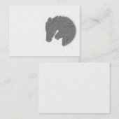 Visitekaartje van zilverpaarden (Voorkant / Achterkant)