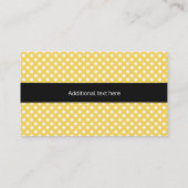 Visitekaartje van zoete geel en zwarte poka (Achterkant)