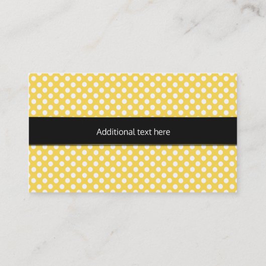 Visitekaartje van zoete geel en zwarte poka (Achterkant)