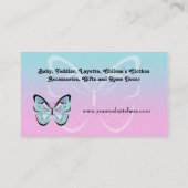 Visitekaartje van zoete pasteelboter (Achterkant)